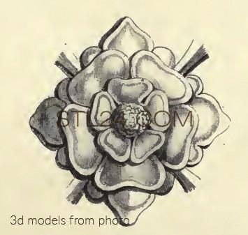 Розетки (ROSETTE_1488 -  | 3D model 3DSMAX / OBJ / STL) 3D модель для ЧПУ станка